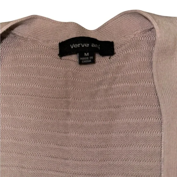 Verve Ami plummish Cardigan with Fringe Accents - Picture 3 of 6